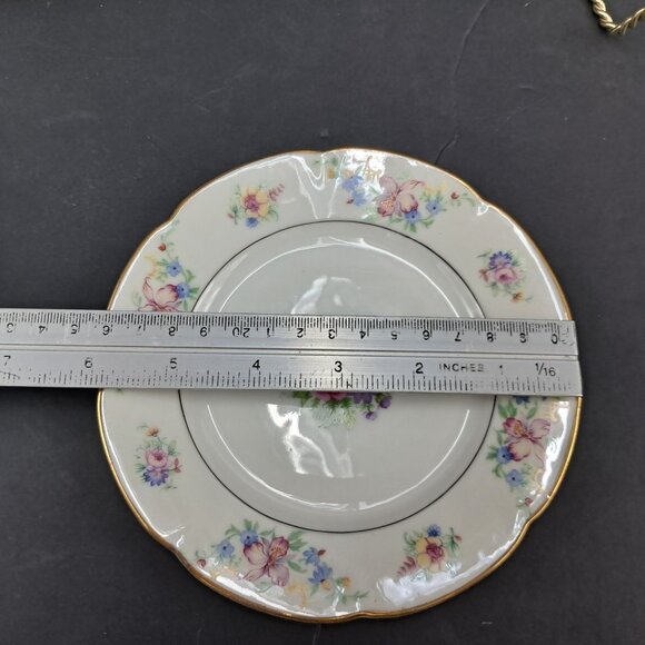 Royal Bayreuth 6" Bread Plates Dresden Floral Bavaria -Lot of 12 - Picture 4 of 5